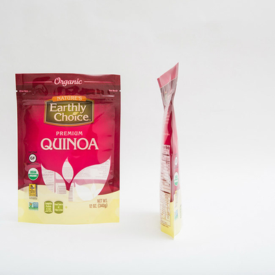 12OZ क्विनोआ स्टैंड अप पाउच ग्रेव्योर प्रिंटिंग स्मॉल प्लास्टिक पाउच पैकेजिंग