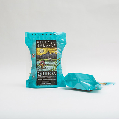 10oz PET12 Quinoa बीज खाद्य पैकेजिंग बैग स्पष्ट खिड़की Gravure मुद्रण के साथ