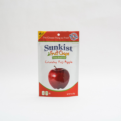 1OZ सूखी सेब चिप्स ज़िप लॉक कस्टम ज़िप बैग पैकेजिंग के साथ पाउच बैग खड़े हो जाओ: