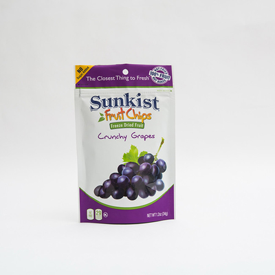 1.2oz फ्रूट चिप्स VMPET स्टैंड अप जिपर बैग रेसेबल पाउच प्लास्टिक पैकेजिंग: