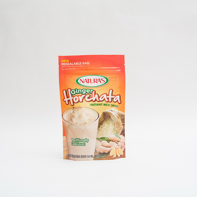 14OZ प्रिंटेड प्लास्टिक स्टैंड अप पाउच इंस्टेंट राइस कस्टम जिपलॉक पैकेजिंग बैग