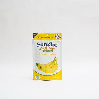 1.4oz सूखी केले के चिप्स खाद्य पैकेजिंग जिपर के साथ पुन: प्रयोज्य स्टैंड अप पाउच