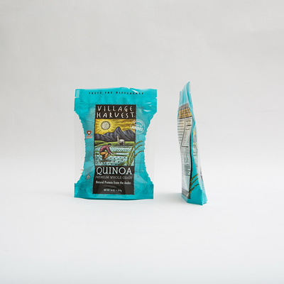 10oz PET12 Quinoa बीज खाद्य पैकेजिंग बैग स्पष्ट खिड़की Gravure मुद्रण के साथ